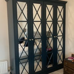 4 Door Wardrobe Kit - Savoy Mirror Wardrobe with Cornice, Skirting and End Panels