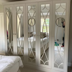 The Vienna Mirror 5 Door Luxury Wardrobe kit