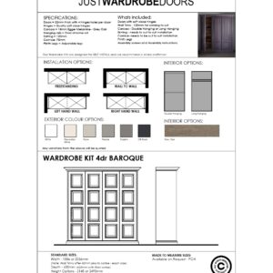 Wardrobe Kit 4 Door Baroque