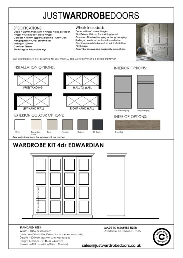 Wardrobe Kit 4Door Edwardian
