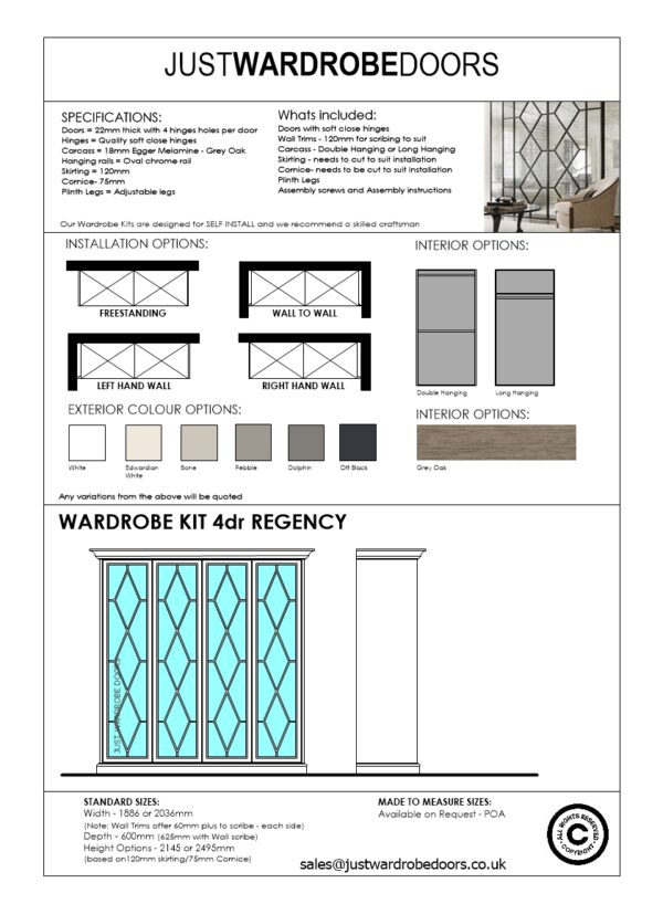 Wardrobe Kit 4Doors Regency