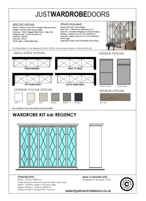 Wardrobe Kit 6Door Regency